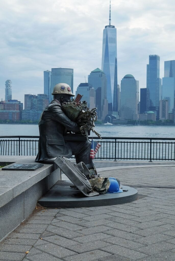 nj, nyc, memorial, september, 911, never, forget, world, trade, center, manhattan, makeshift, jersey, city