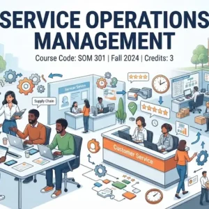 High-quality educational course image featuring Service Operations Management with modern visuals
