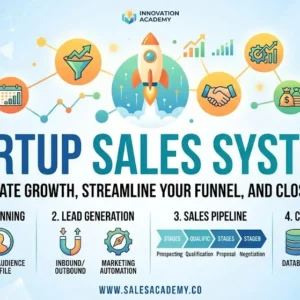 High-quality educational course image featuring Startup Sales Systems with modern visuals