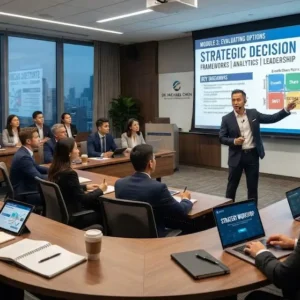 High-quality educational course image featuring Strategic Decision Making with modern visuals