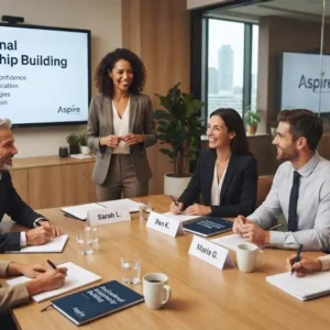 High-quality educational course image featuring Professional Relationship Building with modern visuals