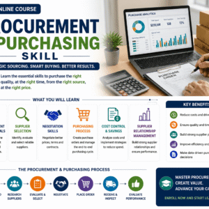 Professional learning procurement and purchasing skills for supplier management and sourcing