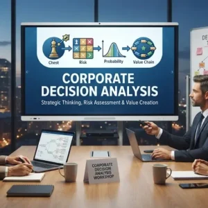 High-quality educational course image featuring Corporate Decision Analysis with modern visuals
