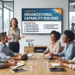 High-quality educational course image featuring Organizational Capability Building with modern visuals