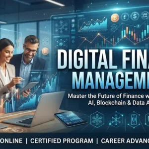 High-quality educational course image featuring Digital Finance Management with modern visuals