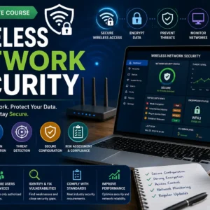 Wireless Network Security course covering encryption, authentication, and threat protection.