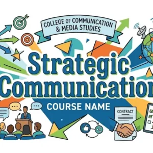 High-quality educational course image featuring Strategic Communication with modern visuals