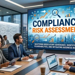 High-quality educational course image featuring Compliance Risk Assessment with modern visuals