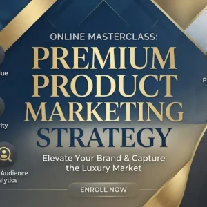 High-quality educational course image for Premium Product Marketing Strategy with luxury and marketing visuals.