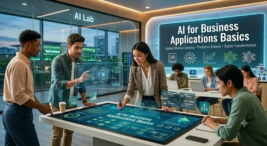 Professional course image for AI for Business Applications Basics training