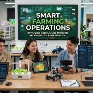 High-quality educational course image featuring Smart Farming Operations with modern visuals