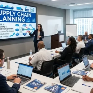 High-quality educational course image featuring Supply Chain Planning with modern visuals