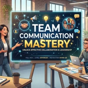 High-quality educational course image featuring Team Communication Mastery with modern visuals