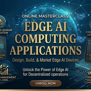 High-quality educational course image for Edge AI Computing Applications with AI and IoT visuals.