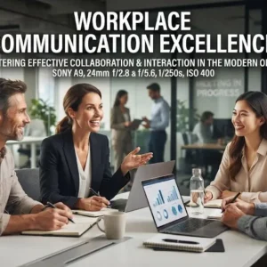 High-quality educational course image featuring Workplace Communication Excellence with modern visuals