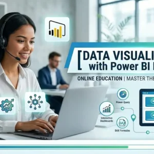 Professional course image for Data Visualization with Power BI Basics training