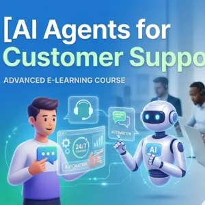 Professional AI Agents for Customer Support course image with chatbot and customer service visuals