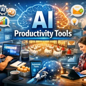 AI Productivity Tools course showing professionals using AI assistants and digital productivity apps