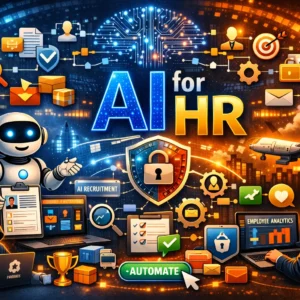Professional AI for HR course image with human resources and artificial intelligence visuals