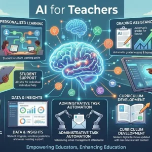 Professional AI for Teachers course image with education and AI visuals