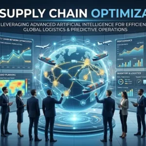 Professional AI in Supply Chain Optimization course image with logistics and AI visuals