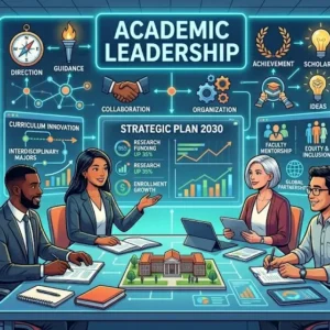 Educational course image for Academic Leadership with leadership and guidance visuals