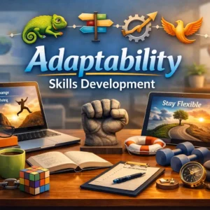 Professional adaptability skills development course design with flexible and creative visuals