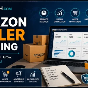 Amazon Seller Training Course covering Amazon FBA product listing and online selling