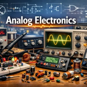 Professional Analog Electronics course image with circuits and waveform visuals
