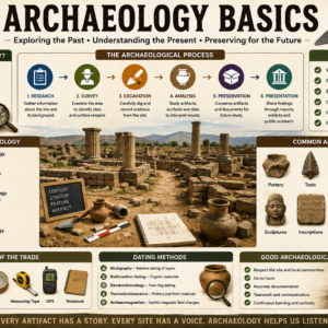 Archaeology Basics Course covering excavation methods and ancient civilizations