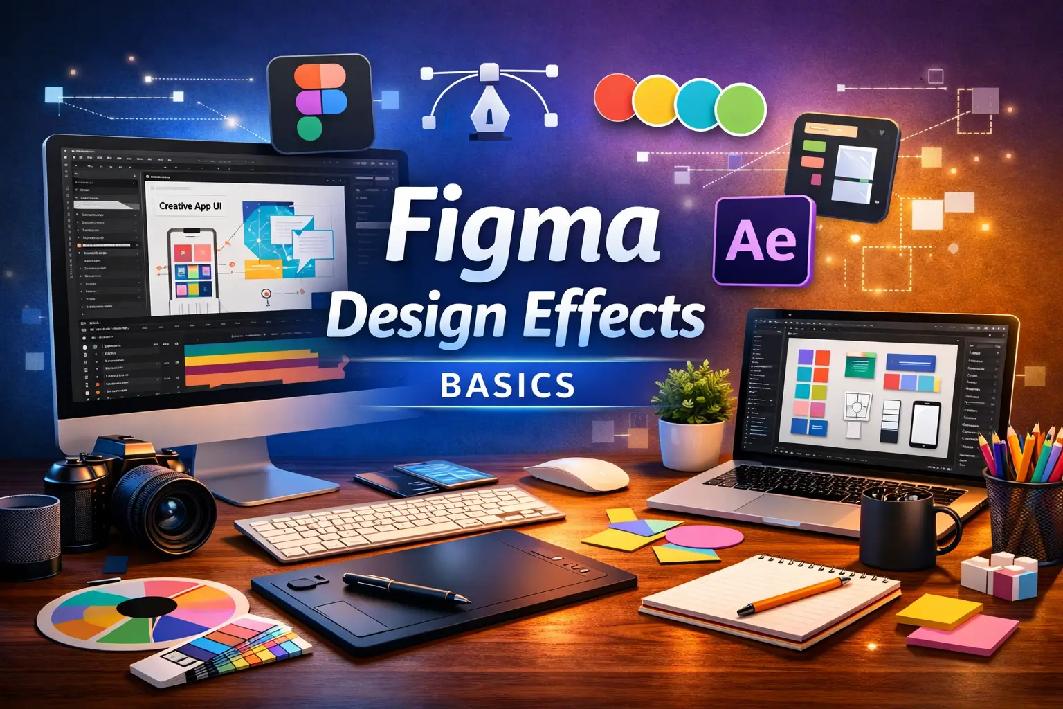Professional course image for Figma Design Basics training