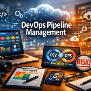 Professional educational image for DevOps Pipeline Management course