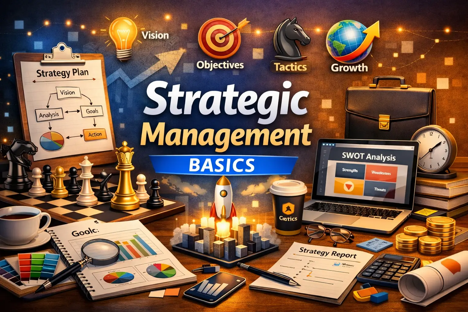 Professional course image for Strategic Management Basics training