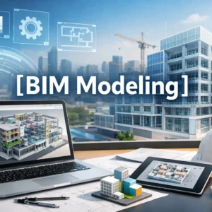 Professional BIM Modeling course image with modern 3D building visuals