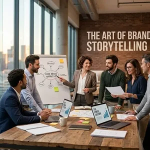 Professional Brand Storytelling course image with creative visuals and narrative elements