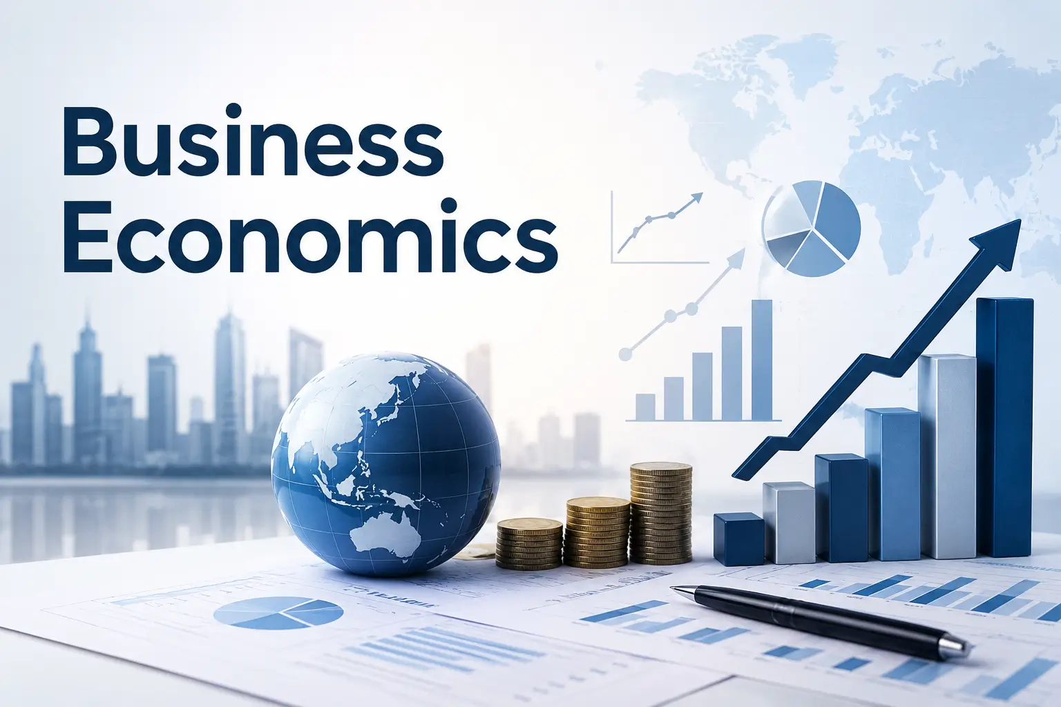 Professional course image for Business Economics with modern learning visuals