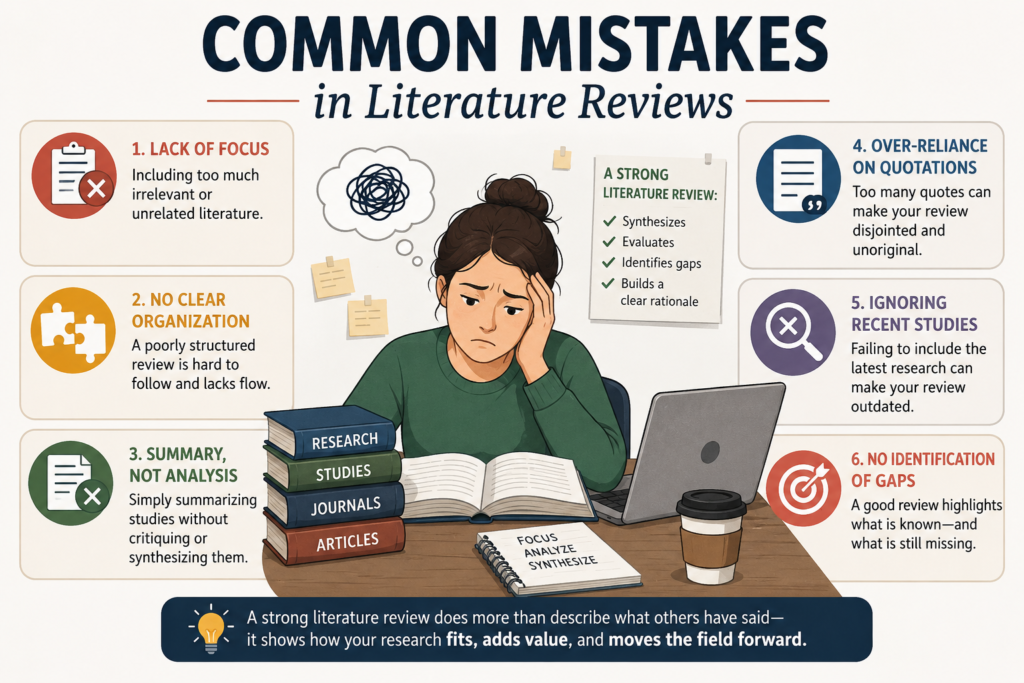 COMMON MISTAKES IN LITRATURE REVIEWS