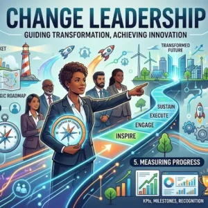 Professional Change Leadership course image with leadership and transformation visuals