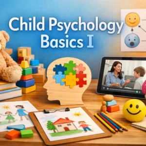 Educational course image for Child Psychology Basics I with modern visuals