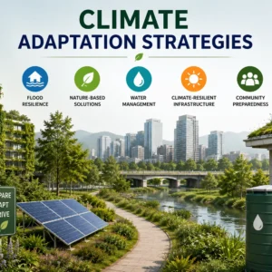 High-quality course image for Climate Adaptation Strategies with sustainability visuals