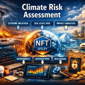 Professional Climate Risk Assessment course image with environmental and data analysis visuals