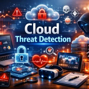 Professional course image for Cloud Threat Detection with cybersecurity visuals