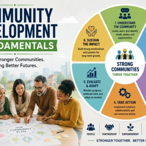 Professional Community Development Fundamentals course image with social and community visuals