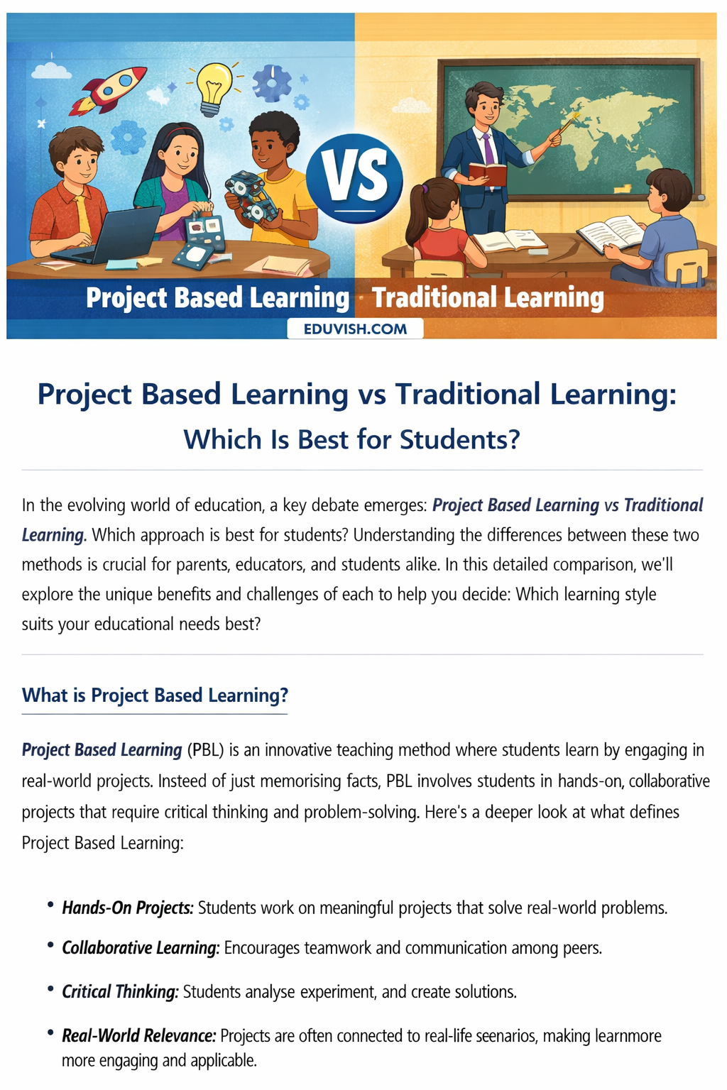 Project-Based Learning vs Traditional Learning: Key Differences