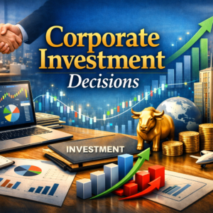 Professional course image for Corporate Investment Decisions with finance and corporate visuals