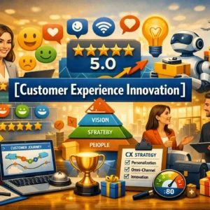 Professional Customer Experience Innovation course image with feedback and service visuals