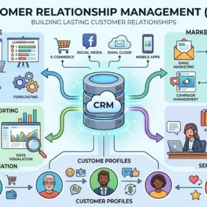Professional course image for Customer Relationship Management with modern business visuals