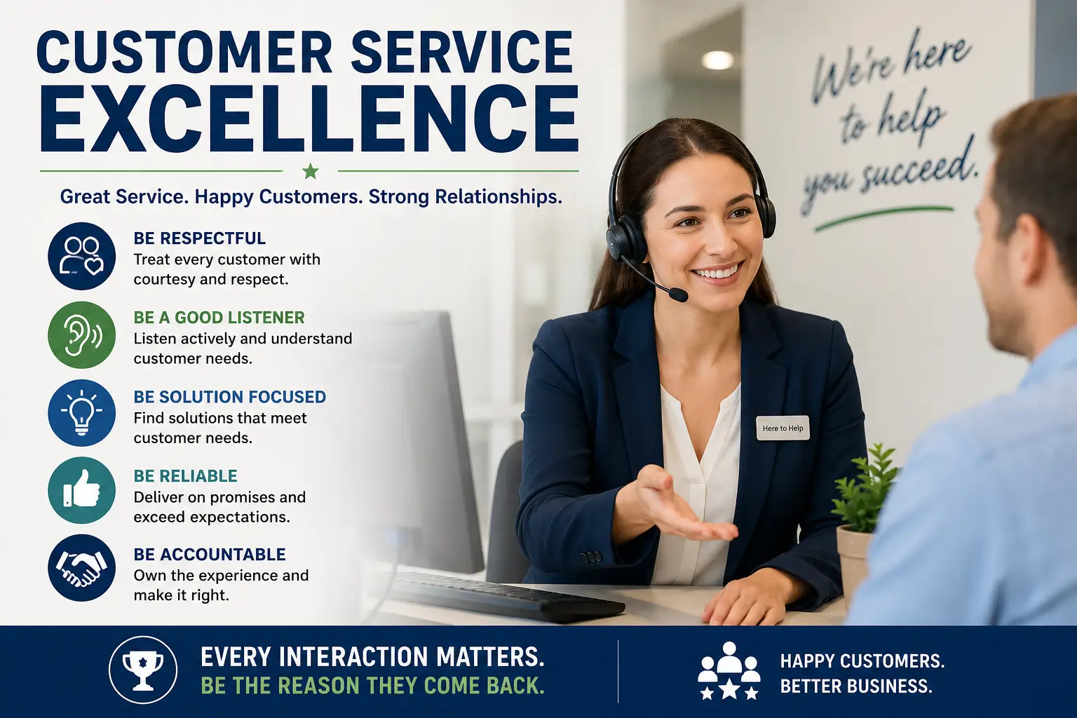 Professional Customer Service Excellence course image with customer support and engagement visuals