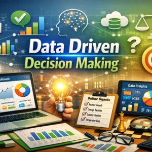 Professional Data Driven Decision Making course image with analytics and strategy visuals