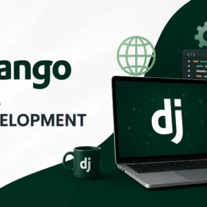 High-quality Django Web Development banner with coding and web visuals